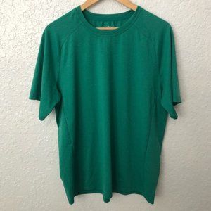REI Co Op Mens Short Sleeve Crew T Shirt Performance Lightweight Green Large